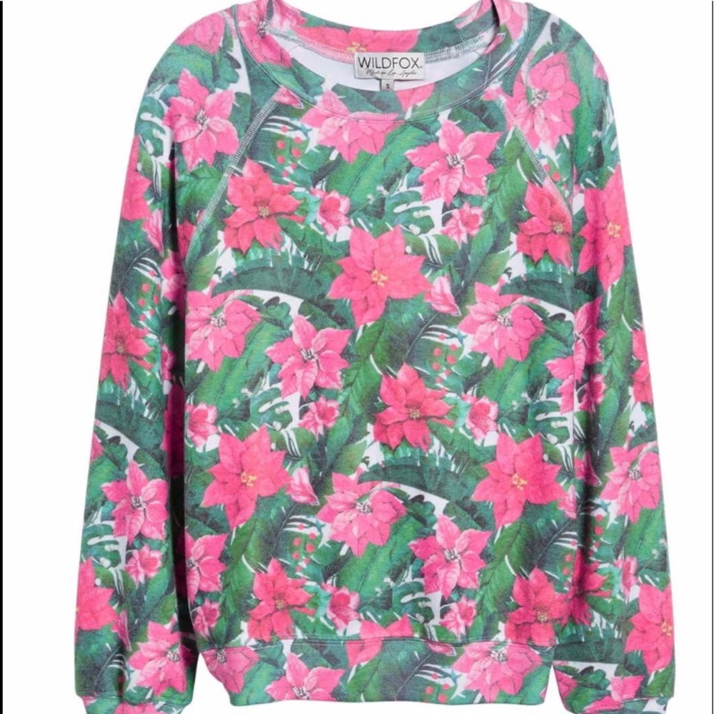Wildfox Island Holiday Sommers Floral Sweatshirt